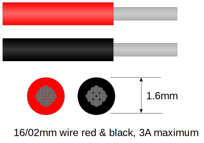 16/02 mm rot und schwarz Doppelpack 10 m