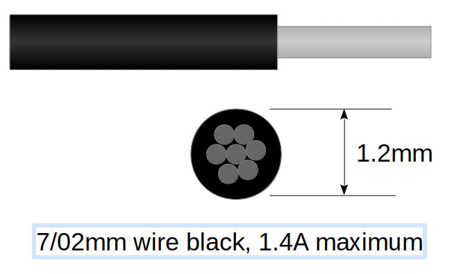 Câble 7/02mm Noir 10m