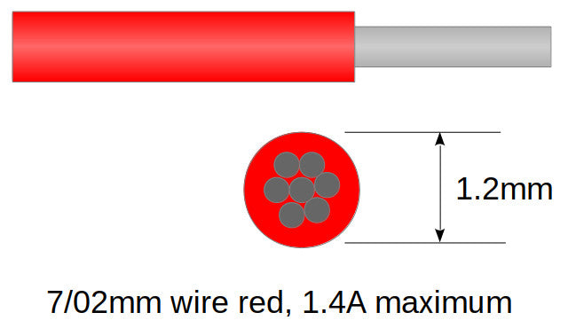 7/02mm cable Red 10m
