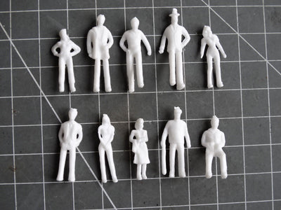 Unpainted figures 00 gauge - 20 pack