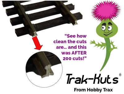 Trak-Kuts hardened track cutters for nickel silver track