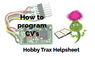 Feuille d'aide Hobby Trax - Comment programmer des CV