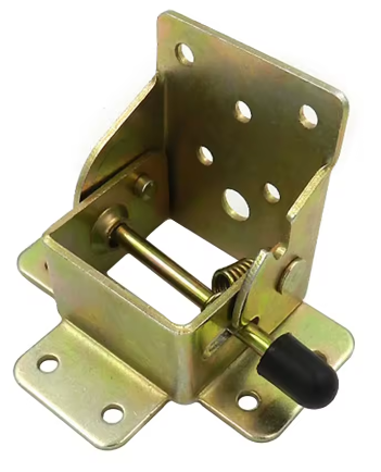 Folding bracket for baseboard leg