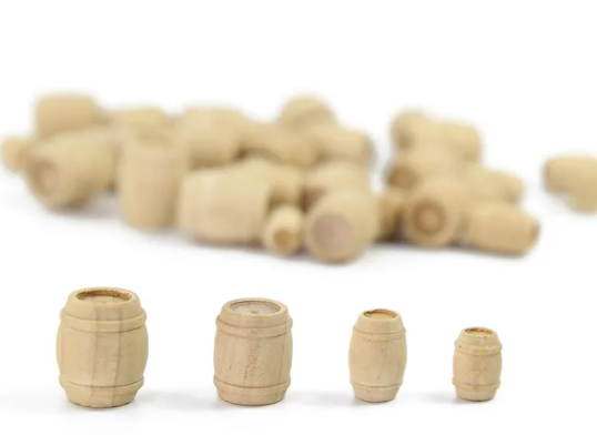 Wooden barrels N, TT and 00 gauge