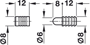 Chevilles d'alignement pour plinthes (4 paires)