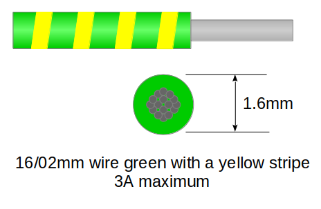 Câble 16/02mm Vert et Jaune 10m
