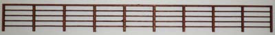 Ancorton wooden fencing flat top, five rail