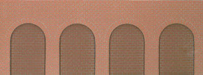 Jordan red brick round arches embossed sheet