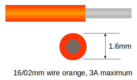 Câble 16/02mm Orange 10m