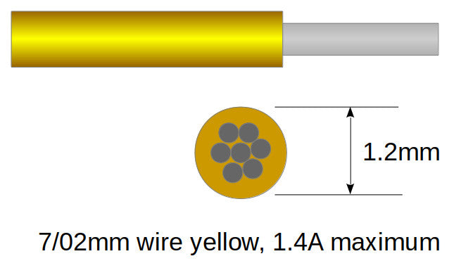 7/02mm cable Yellow 10m