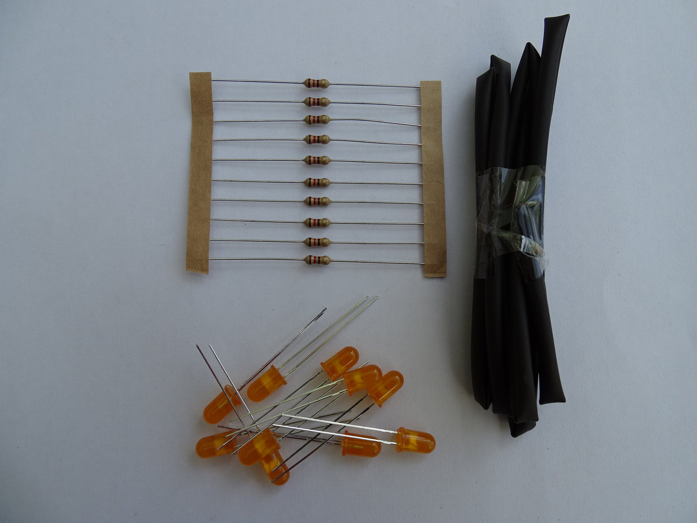 Yellow 5mm LED kit with resistors 12VDC (10 off)