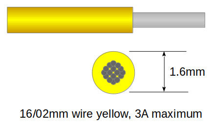 Câble 16/02mm Jaune 10m