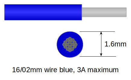 16/02mm cable Blue 10m
