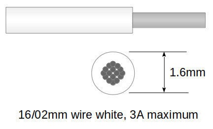 16/02mm cable White 10m