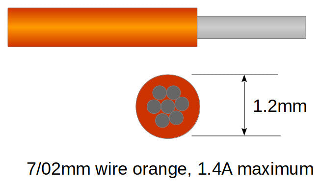 7/02mm Kabel Orange 10m