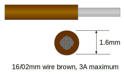 Câble 16/02mm Marron 10m