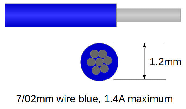 7/02 mm Kabel Blau 10 m