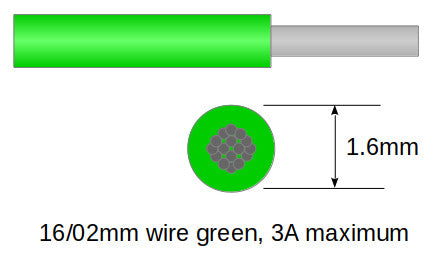 16/02mm cable Green 10m