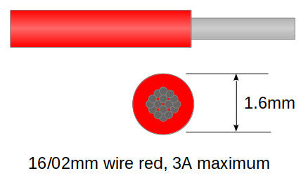 16/02mm cable Red 10m
