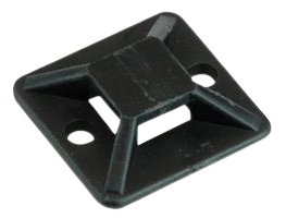 Base pour serre-câbles noir 19x19x4mm (paquet de 10)