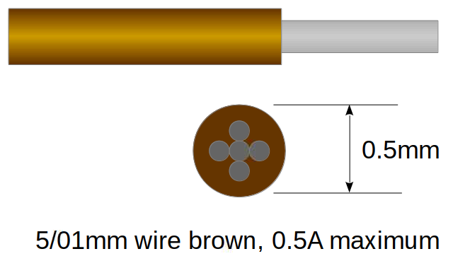 5/01mm Superfeinkabel braun 10m