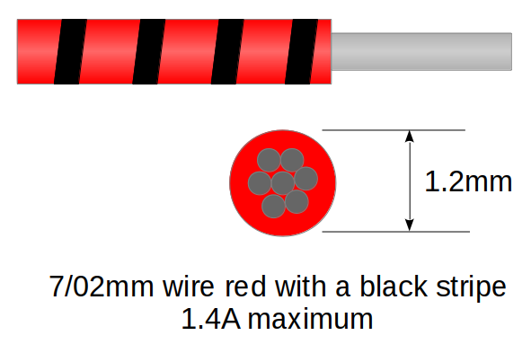 7/02mm cable red and black 10m