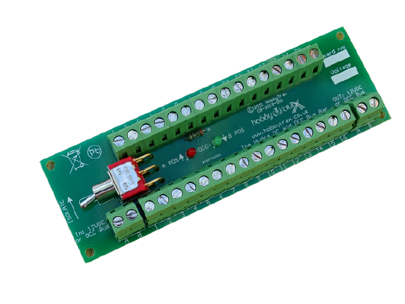 Hydra DC and DCC 16 channel bus bar with isolate function