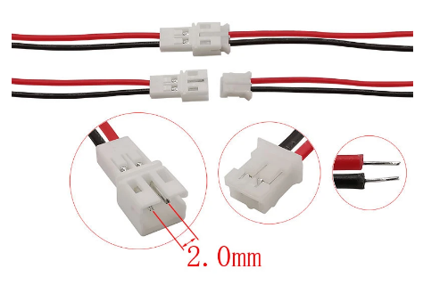 2 pin micro plug and socket (pre-wired) 5 pack