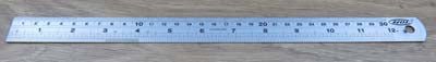 12 inch stainless steel ruler - HobbyTrax