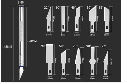 13 piece cutting knife set - HobbyTrax